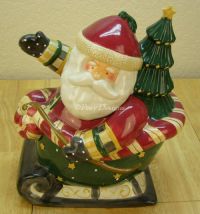 Sakura SANTA'S SPIRIT Debbie Mumm Cookie Jar